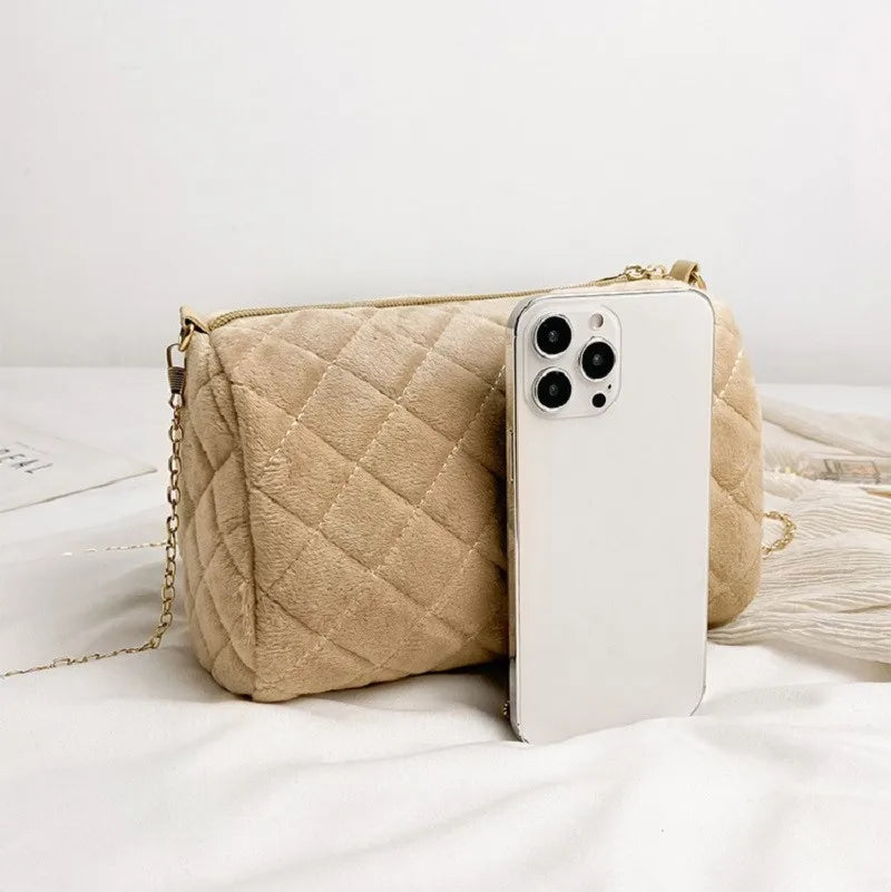 Women Large Capacity Fluffy Shoulder Bag - Handbags for Leisure