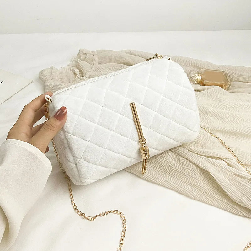 Women Large Capacity Fluffy Shoulder Bag - Handbags for Leisure