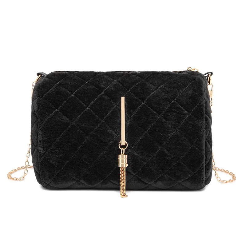 Women Large Capacity Fluffy Shoulder Bag - Handbags for Leisure