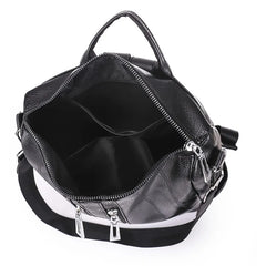 Women Large Capacity Soft PU Leather Rucksack Anti-theft Backpack