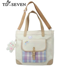 Large Capacity One Shoulder Canvas Bag Women Handbag Student School Tote Shopper