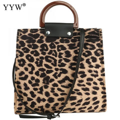 Leopard Print Large Tote Bag Women Shoulder Handbag Big Size Casual Shopping