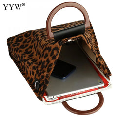 Leopard Print Large Tote Bag Women Shoulder Handbag Big Size Casual Shopping