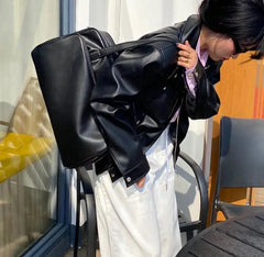 Women Large Shoulder Bags Leather Handbags Female Casual Tote Ladies Handbag