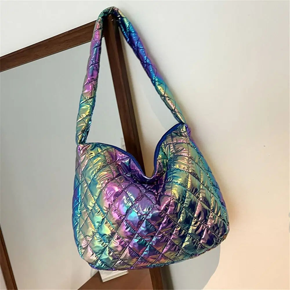 Women Large-capacity Cotton Padded Shoulder Tote Bag Ladies Handbags