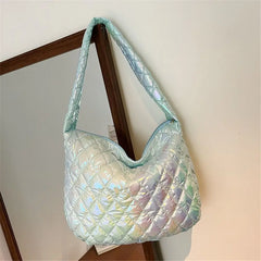Women Large-capacity Cotton Padded Shoulder Tote Bag Ladies Handbags