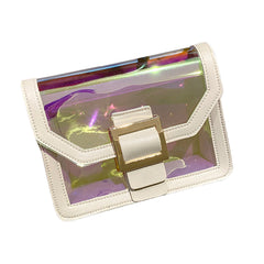 Holographic Crossbody Bag Laser Shoulder Handbag with Chain Strap