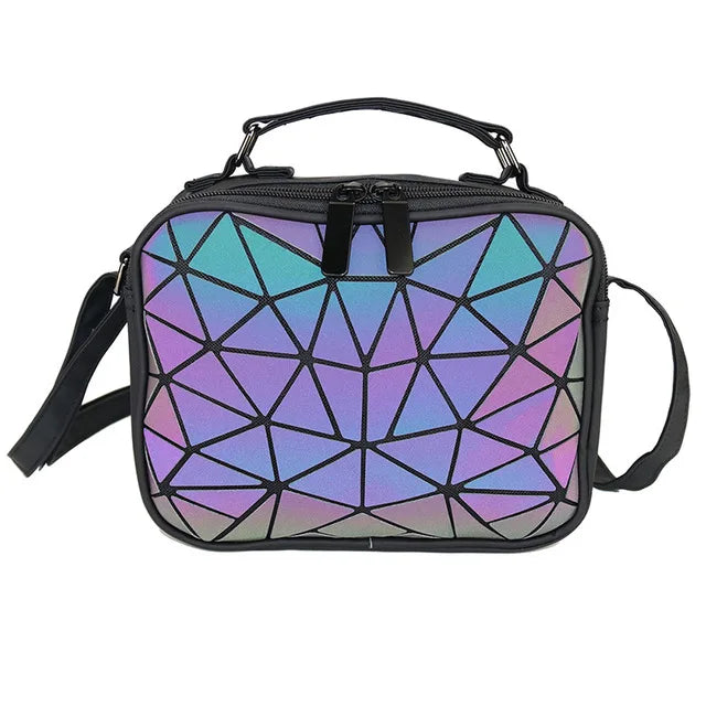 Laser Luminous Geometric Crossbody Bag for Women