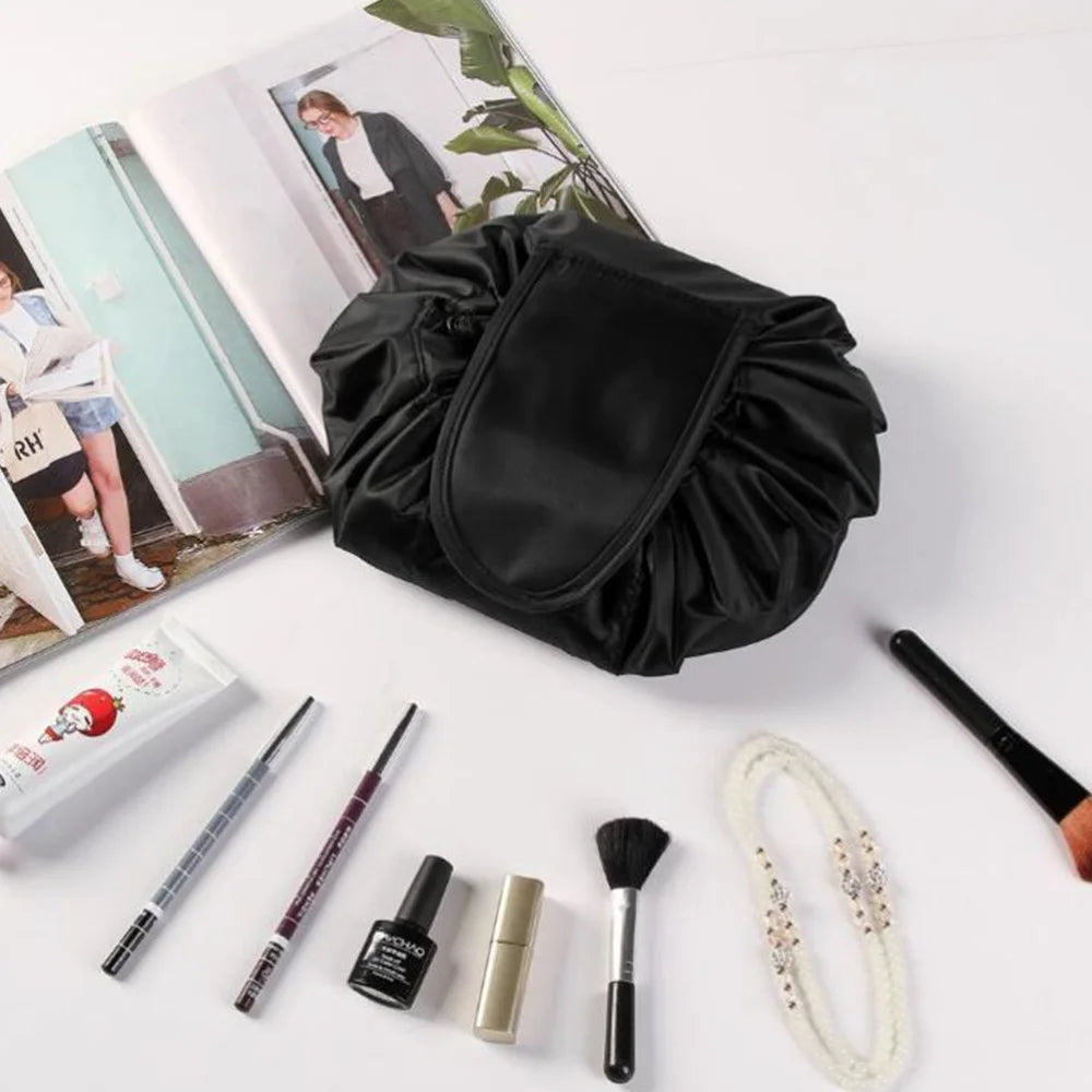 Women Lazy Cosmetic Bag Organizer Crossbody Portable Pencil Cases