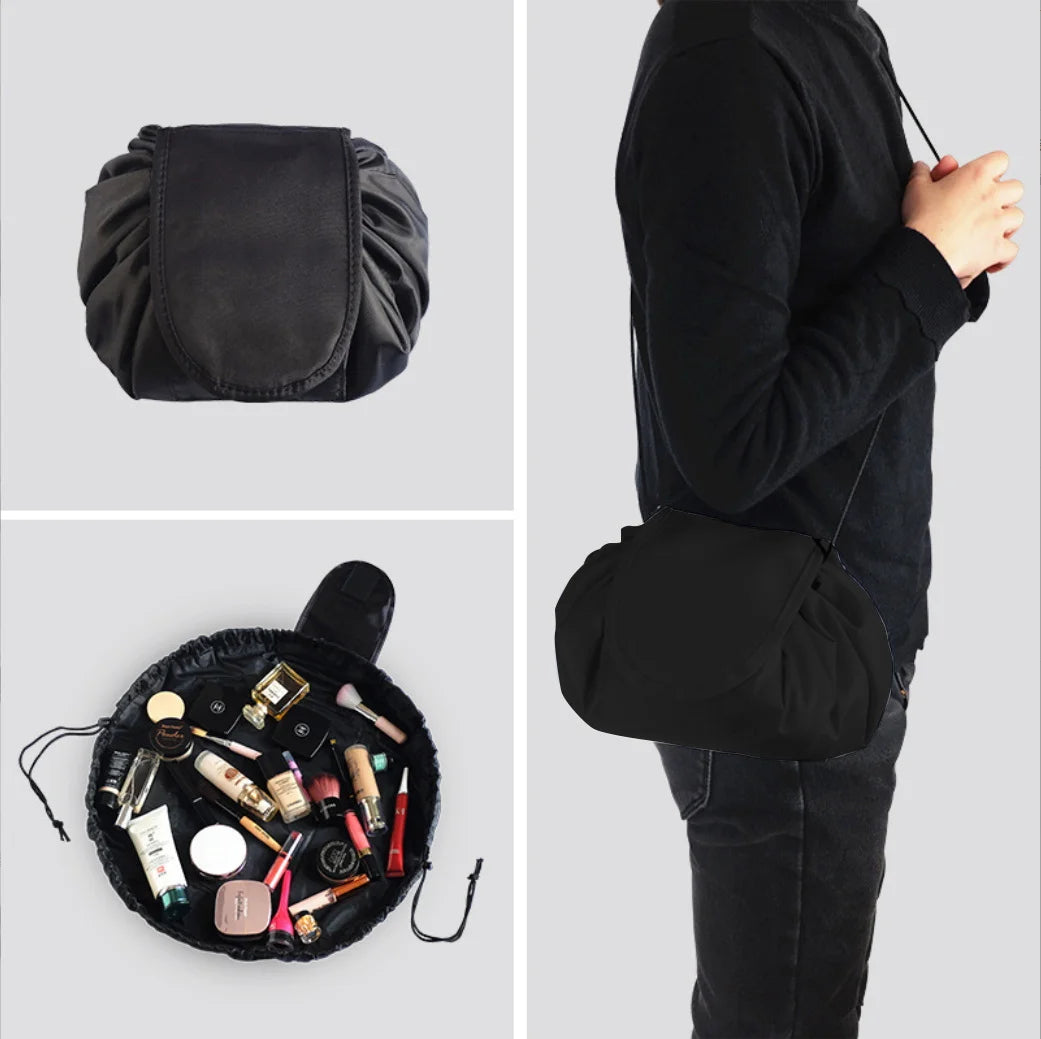 Women Lazy Cosmetic Bag Organizer Crossbody Portable Pencil Cases