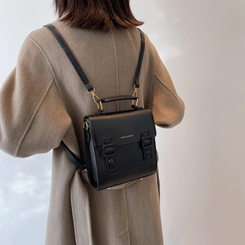 Women Leather Backpack Shoulder Bag Small Backpack Female Girls Daypacks