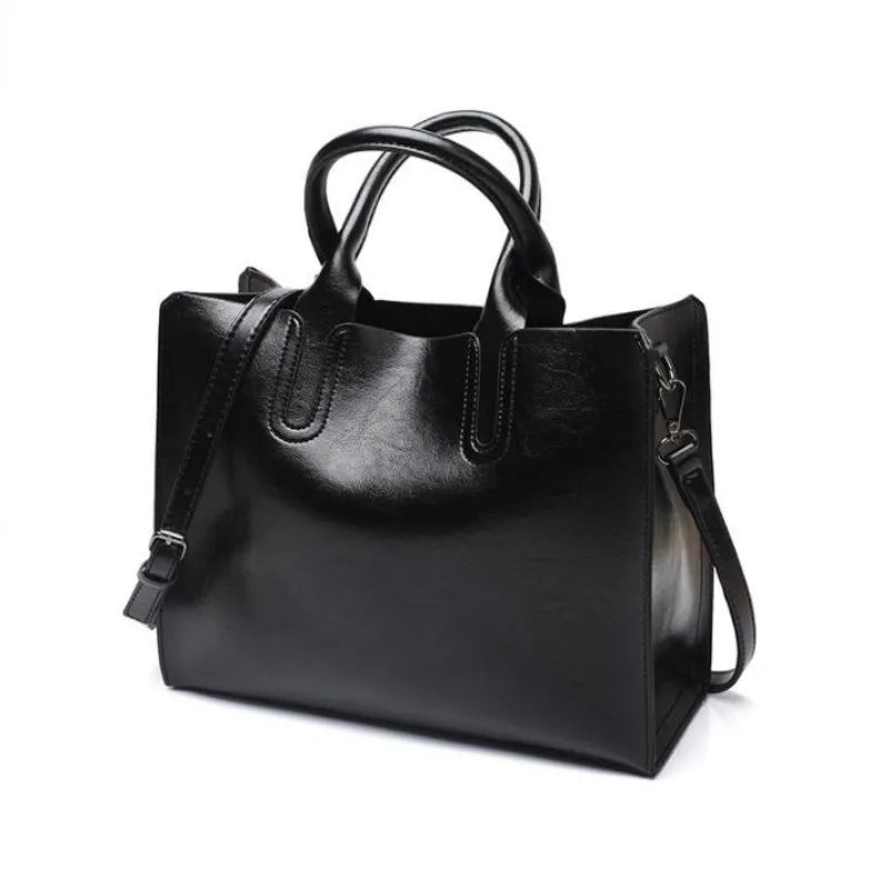 Women Leather Bags Famous Brands Handbag Casual Female Bag Trunk Tote