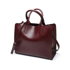 Women Leather Bags Famous Brands Handbag Casual Female Bag Trunk Tote