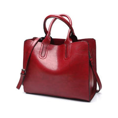 Women Leather Bags Famous Brands Handbag Casual Female Bag Trunk Tote