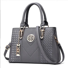 High Embroidery Women Leather Messenger Bag