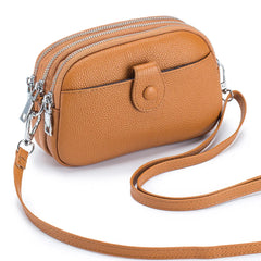 Women Leather Mobile Phone Bag Mini Messenger Bag Ladies Shoulder Bag