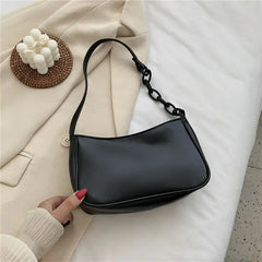 Women Leather Chain Handbag Retro Tote Shoulder Bag