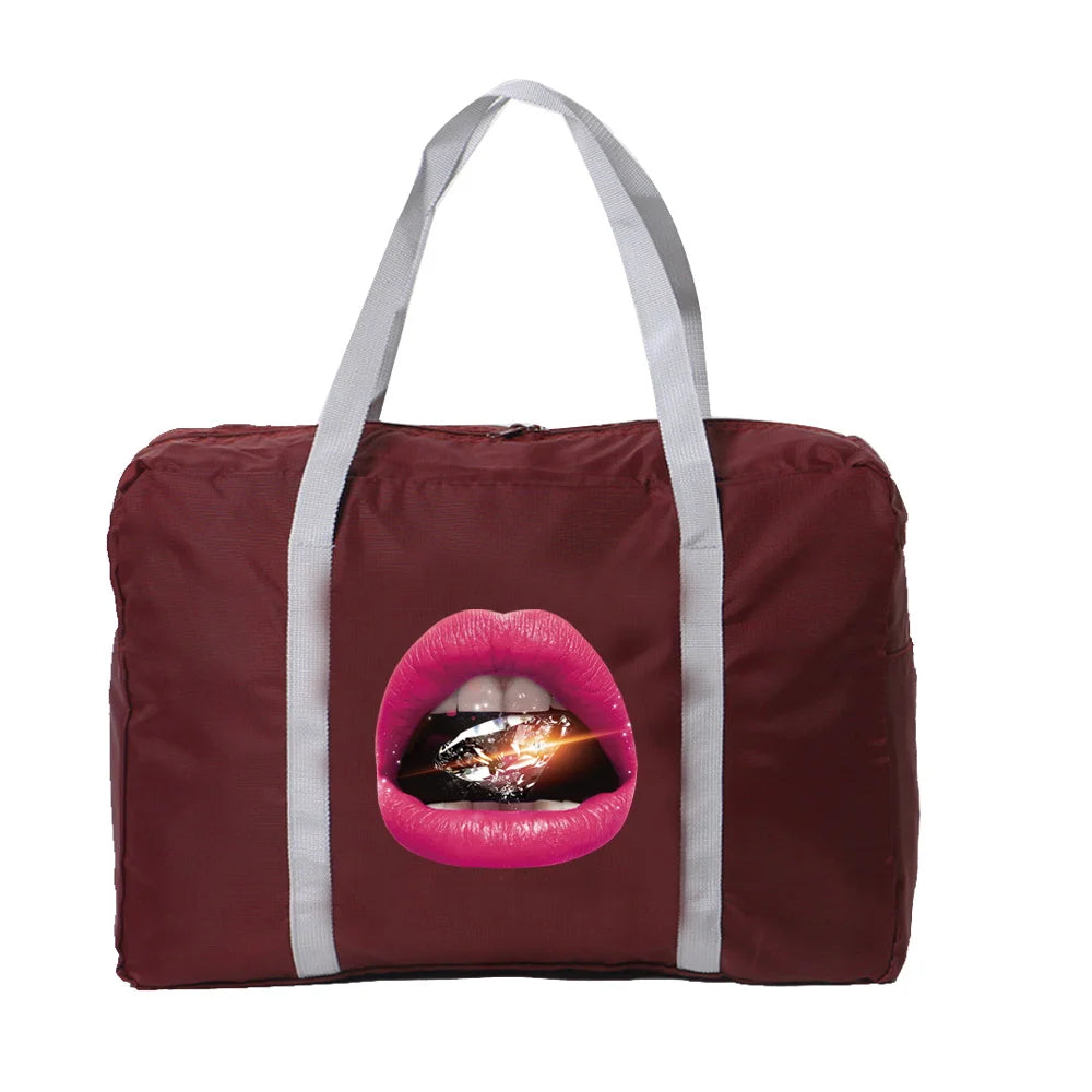 Women Foldable Travel Bag Lightweight Tote Waterproof Large Capacity