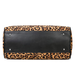 Leopard Shoulder Bag Foldable Travel Bag Large Capacity Handbags