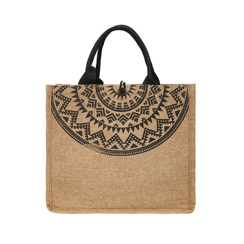 Large Capacity Women Linen Tote Shopper Bag Handbag Beach Travel Reusable Eco Ba