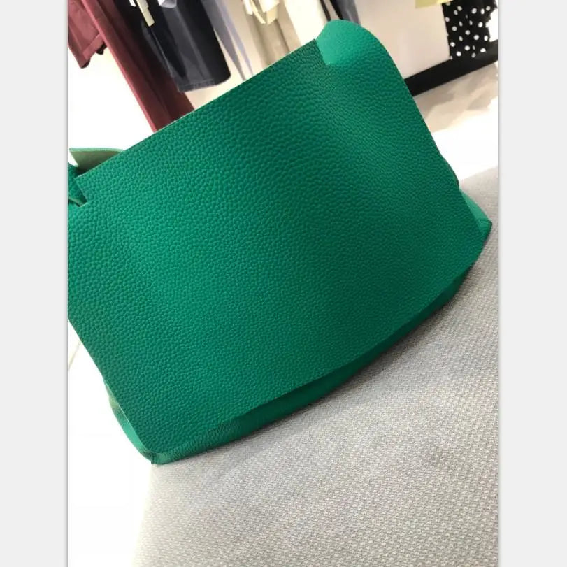 Litchi Pattern Shoulder Bag Women Girls Large Capacity Beach Purse