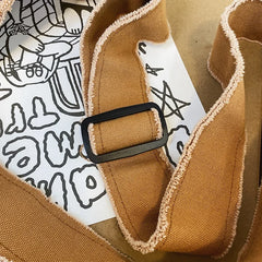 Retro Canvas Shoulder Bag Small Crossbody Purse for Girls
