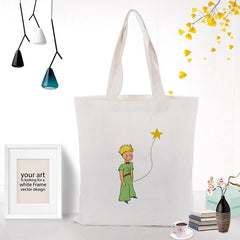 Little Prince Canvas Shopper Bag 90s Vintage Handbag