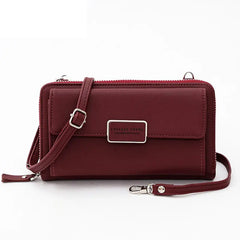 Women Long PU Wallet Mini Leather Handbag Female Clutch Purse Lady Strap