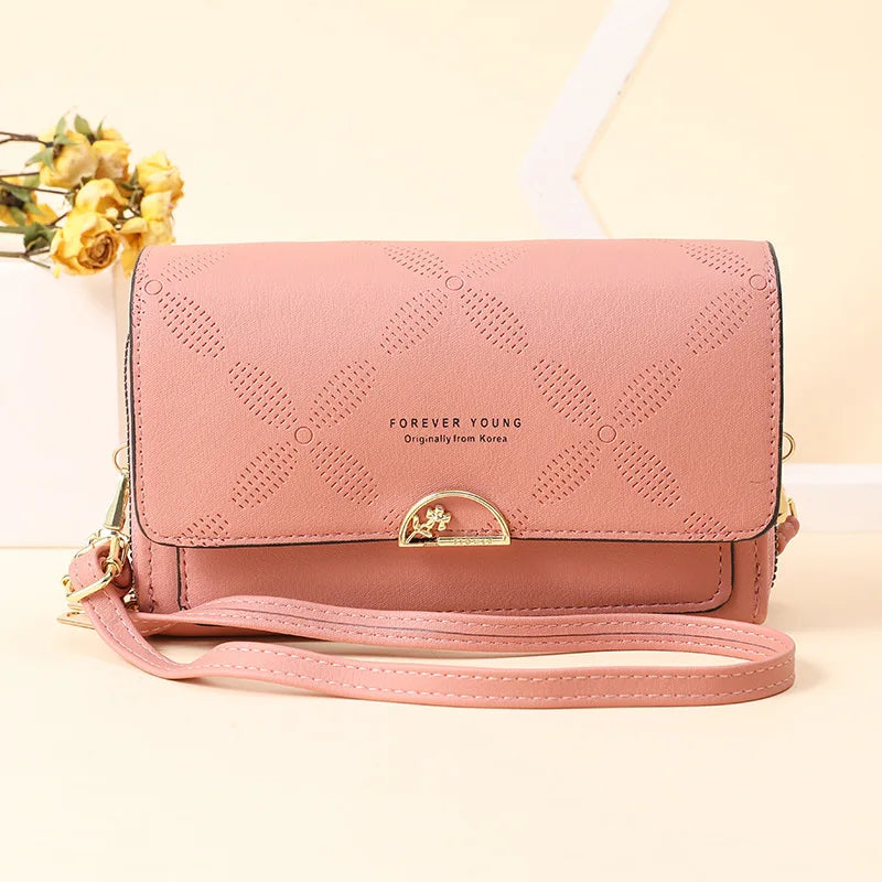 Women Long Purses Vintage Shoulder Bags with Cell Phone Pocket and Zipper
