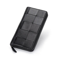 Women Sheepskin Phone Purse Knitting Zipper Wallet Ladies Clutch Purses