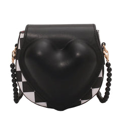 Heart Shape Shoulder Bag Mini Leather Crossbody