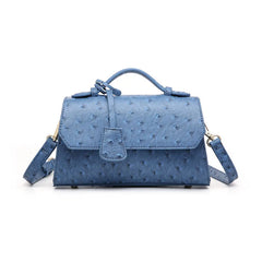 Women's Ostrich Leather Clutch Crossbody Bag