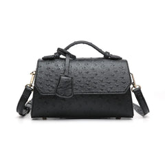 Women's Ostrich Leather Clutch Crossbody Bag