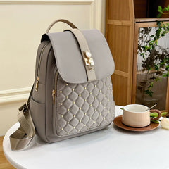 Embroidered Rivet Backpack Sweet College Style School Bag
