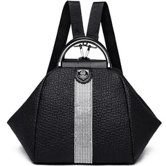 Women Backpacks Casual Diamond Embellished Waterproof Shoulder Bags