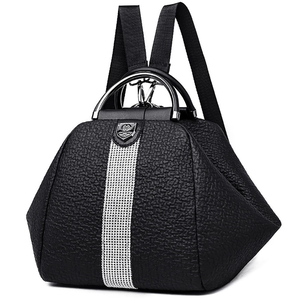 Women Backpacks Casual Diamond Embellished Waterproof Shoulder Bags