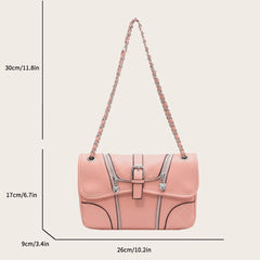 Green Leather Chain Women Handbag Shoulder Bag Messenger Bags Briefcase