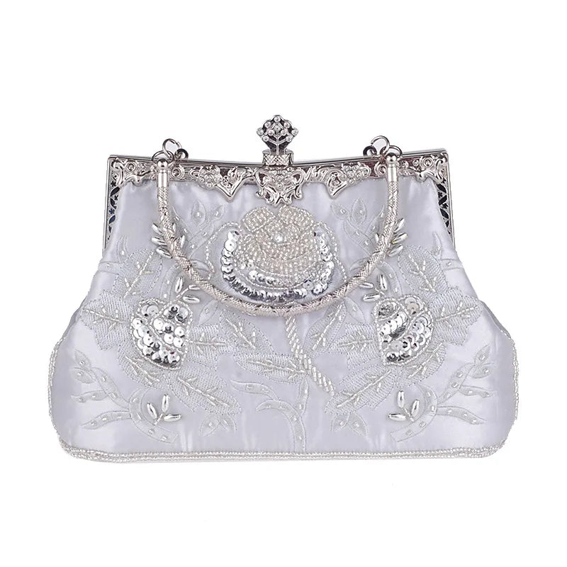 Diamond Metal Clutch Evening Bag Wedding Purse