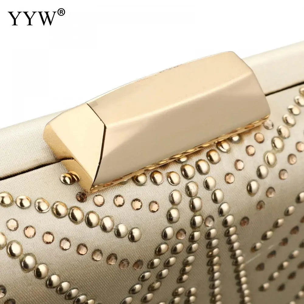 Diamonds Purse Evening Bag Chain Shoulder Party Clutch Wallet