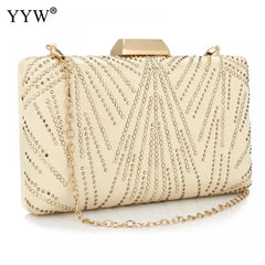 Diamonds Purse Evening Bag Chain Shoulder Party Clutch Wallet