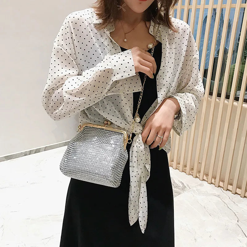 Soft Bead Diamond Evening Bag Women Handbag
