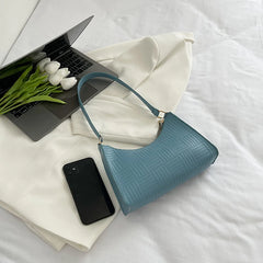 Women PU Leather Handbags Shoulder Totes Armpit Bag Solid Shopping Bag
