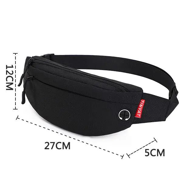 Women Men Canvas Waist Bag Phone Belt Bag Pouch Casual Travel Fanny Bag Hip