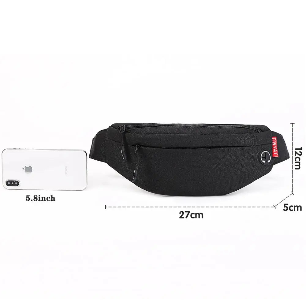 Women Men Canvas Waist Bag Phone Belt Bag Pouch Casual Travel Fanny Bag Hip