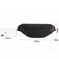 Women Men Canvas Waist Bag Phone Belt Bag Pouch Casual Travel Fanny Bag Hip