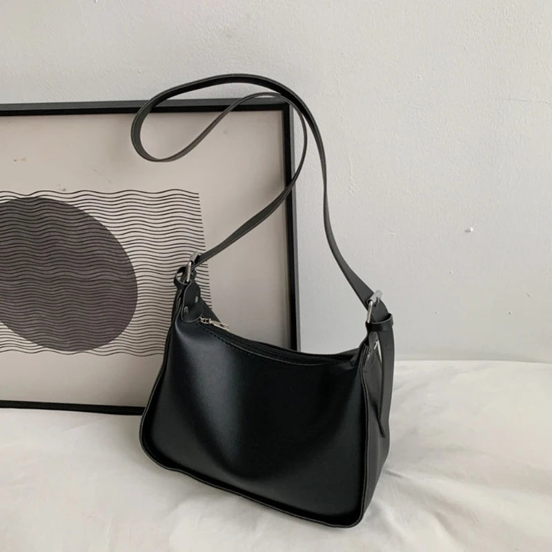 Women Medium Crossbody Bag PU Leather Adjustable Strap Purses