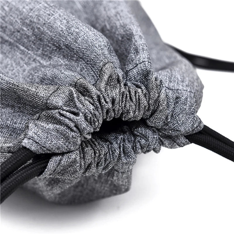 Drawstring Backpack Canvas Beach Bag Outdoor Sport Bag Women Men
