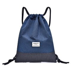 Drawstring Backpack Canvas Beach Bag Outdoor Sport Bag Women Men