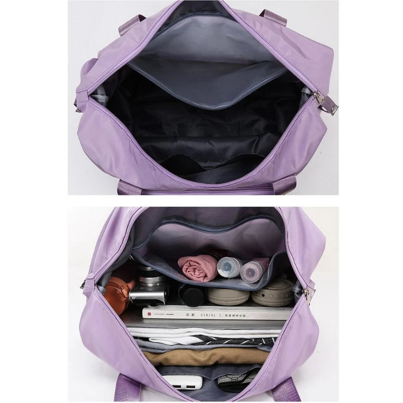 Foldable Gym Bag Wet Dry Duffel Handbag Waterproof Travel Sports Yoga Tote