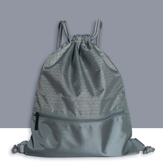 Nylon Outdoor Sports Backpack Large Capacity Drawstring Lock